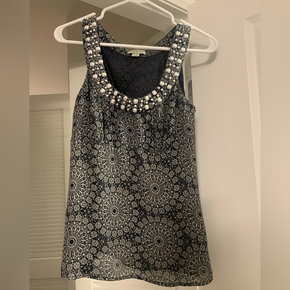 Loft beaded top in excellent condition - super cute!